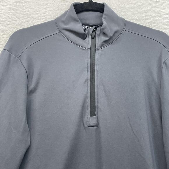 Cuts Pullover Mens Medium Gray Quarter Zip Performance Pockets Golf MF10341N - Picture 5 of 12